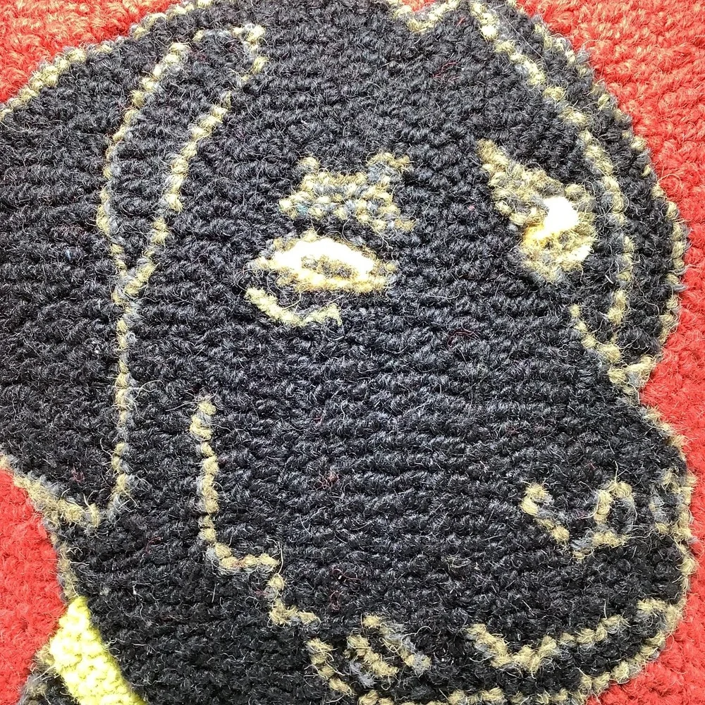 Chandler 4 Corners Laura Megroy Black Lab‎ Hooked Wool Throw Pillow 17x17